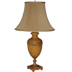 Antique Alabaster Lamp With Bronze Fittings And Accent Pieces