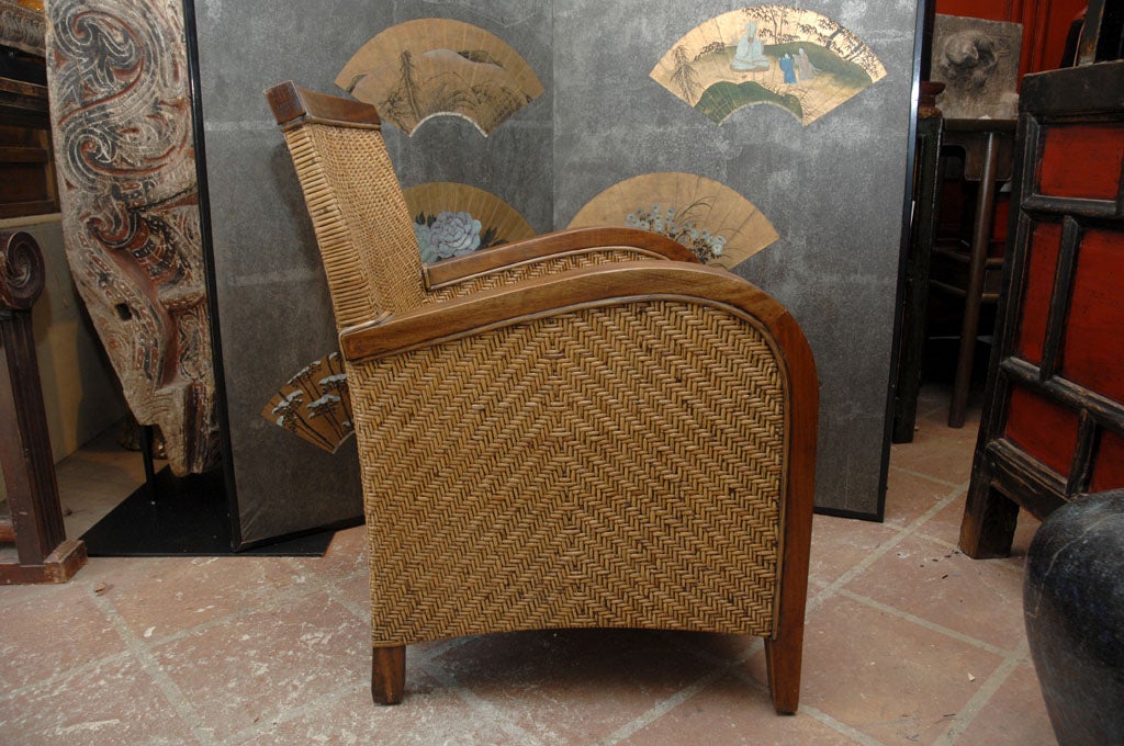 Indonesian Colonial Club Chair For Sale