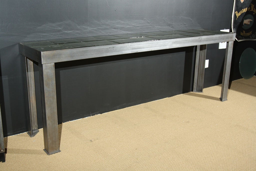 Riveted Steel Console Table