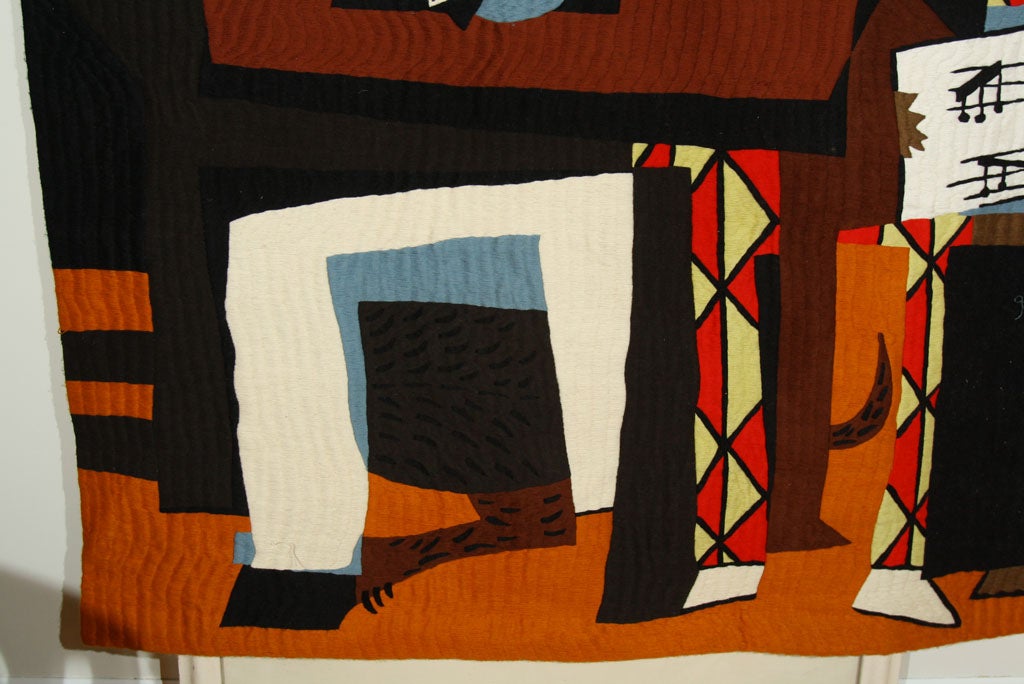 Portuguese Pablo Picasso Cubist Tapestry For Sale