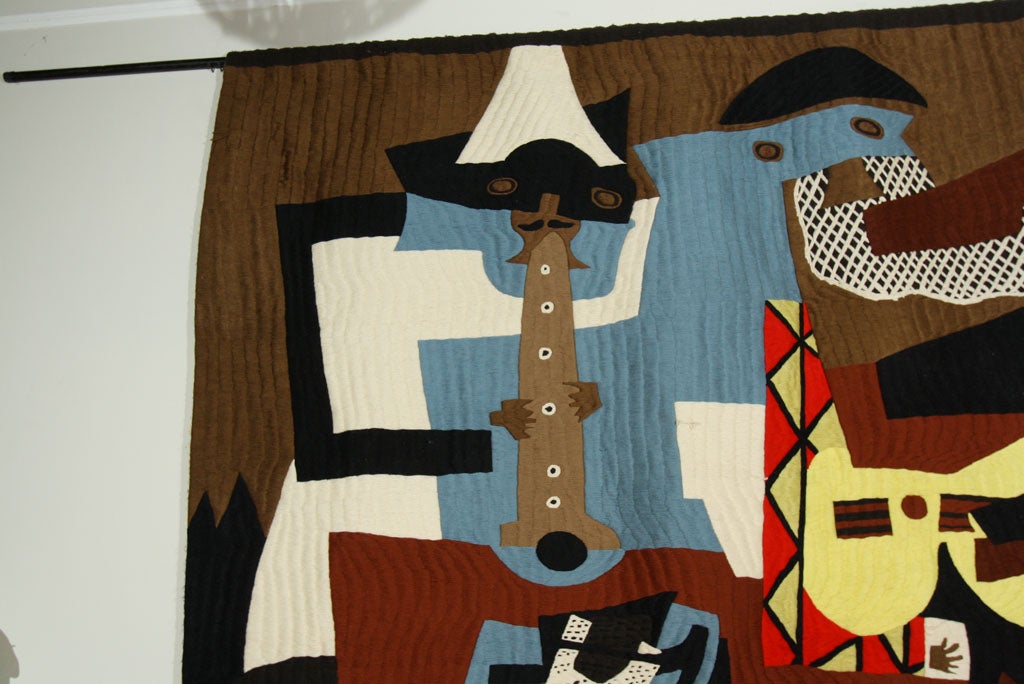 Pablo Picasso Cubist Tapestry In Excellent Condition For Sale In Stamford, CT