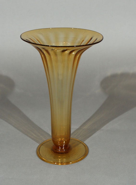 Art Deco Venini Murano Zechinn Vase