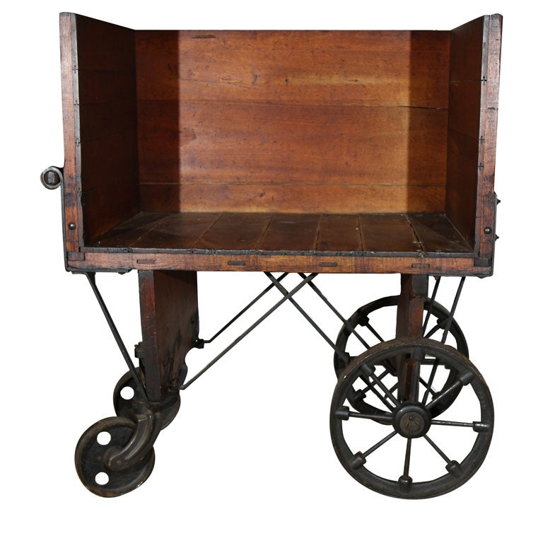 Wooden Factory Cart For Sale