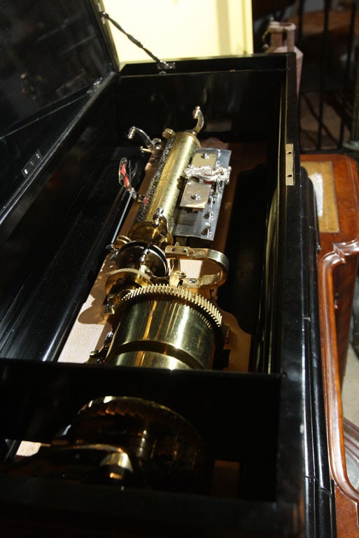 Burl Cylinder Musical Box by MJ. Paillard & Co For Sale