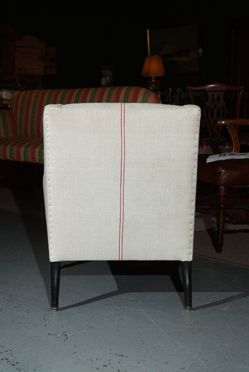 Pair of Regency Upholstered Armchairs For Sale 1
