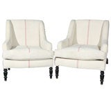 Pair of Regency Upholstered Armchairs