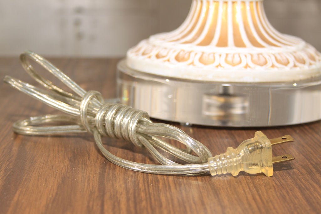 19th Century Meissen Porcelain Snake Handled Lamp For Sale 6