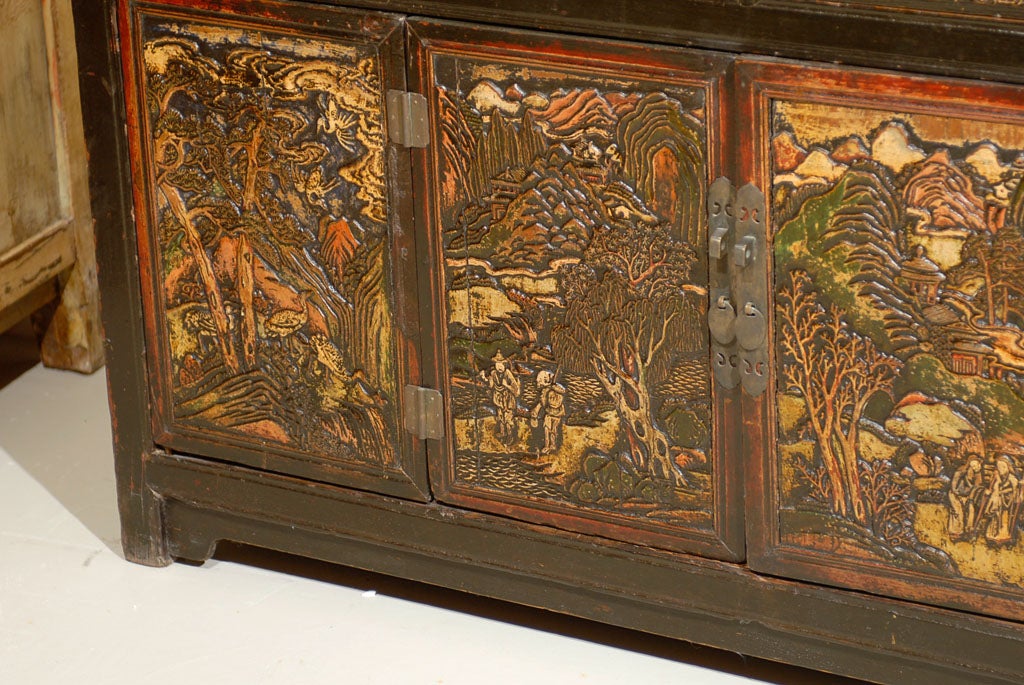 Chinese Exquisite Mongolian Cabinet For Sale