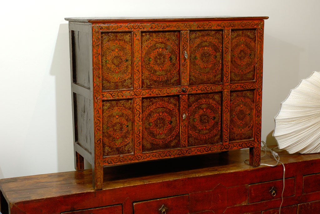 Wood Tibetan Cabinet For Sale