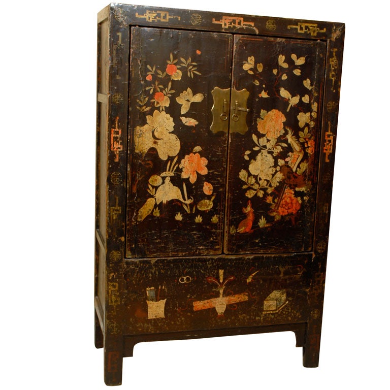 Wedding Cabinet With Floral Motif For Sale