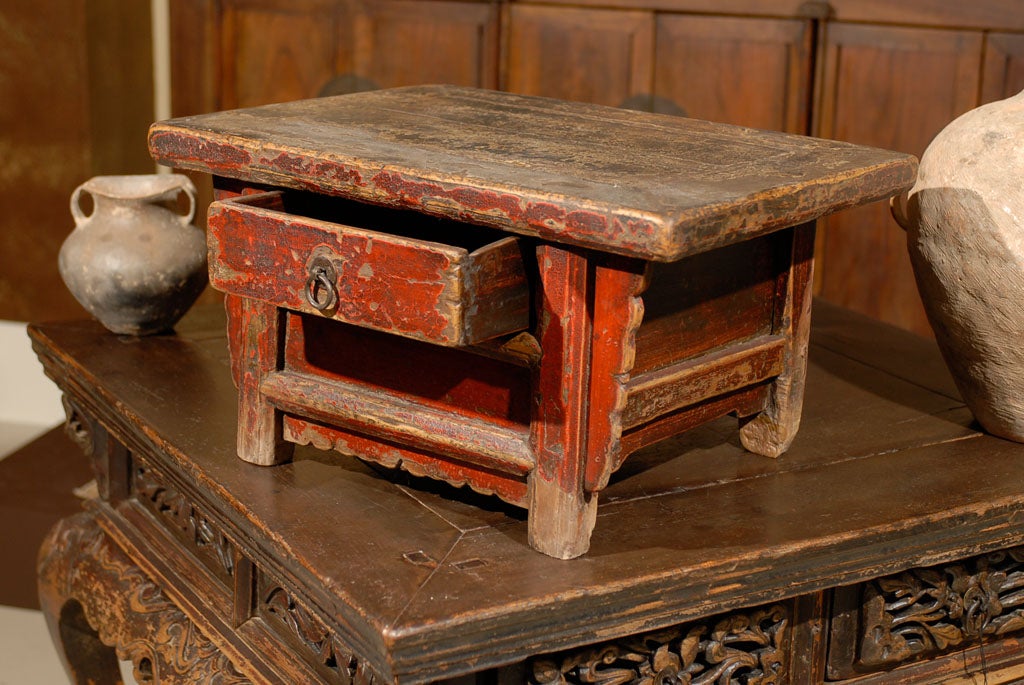 Chinese Red Lacquer Scholars Box For Sale