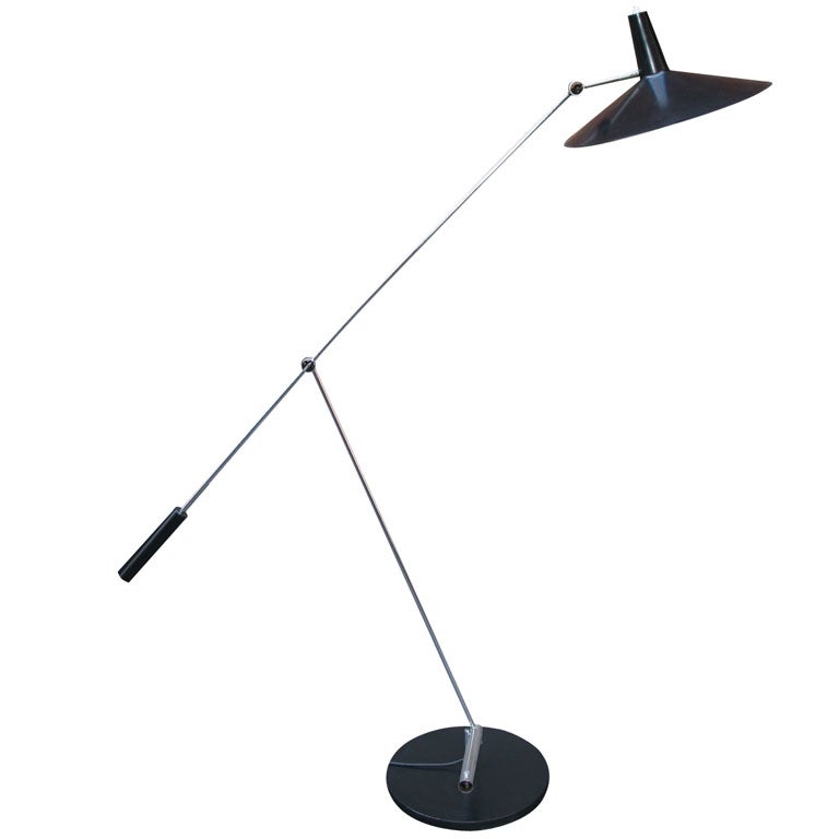 Rico & Rosemary Battensweller Floor Lamp Articulated Mid Century Modern For Sale