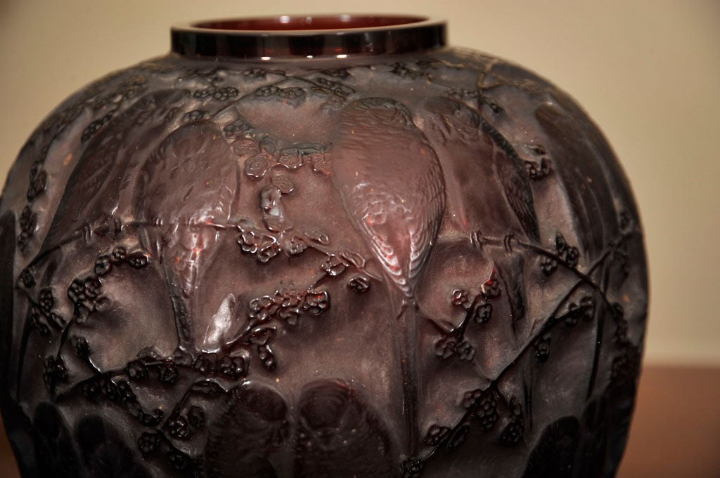 French RENE LALIQUE RED DEEP AMBER 