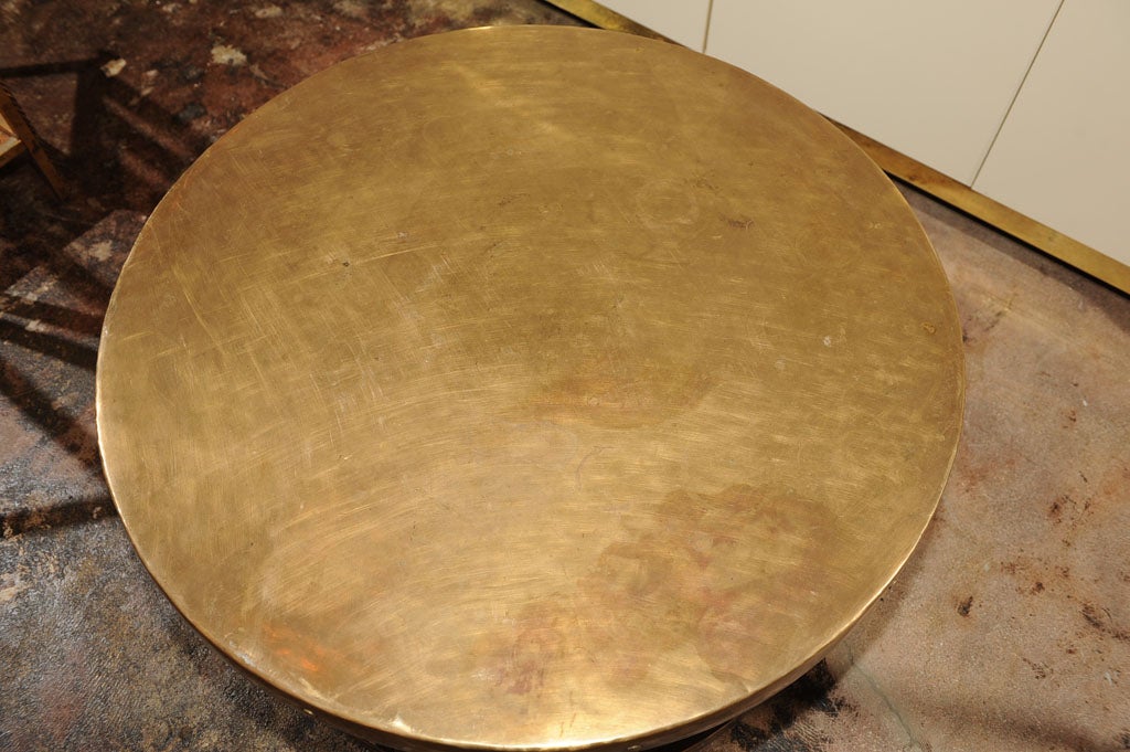 Brass Drum Coffee Table