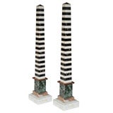 Pair of French marble Obelisks