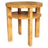 Antique Art Deco Table, Czech, with faux burl wood finish