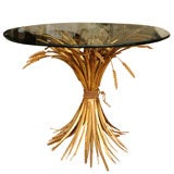 Wheat sheaf table, tole gilt, 1960's Continental