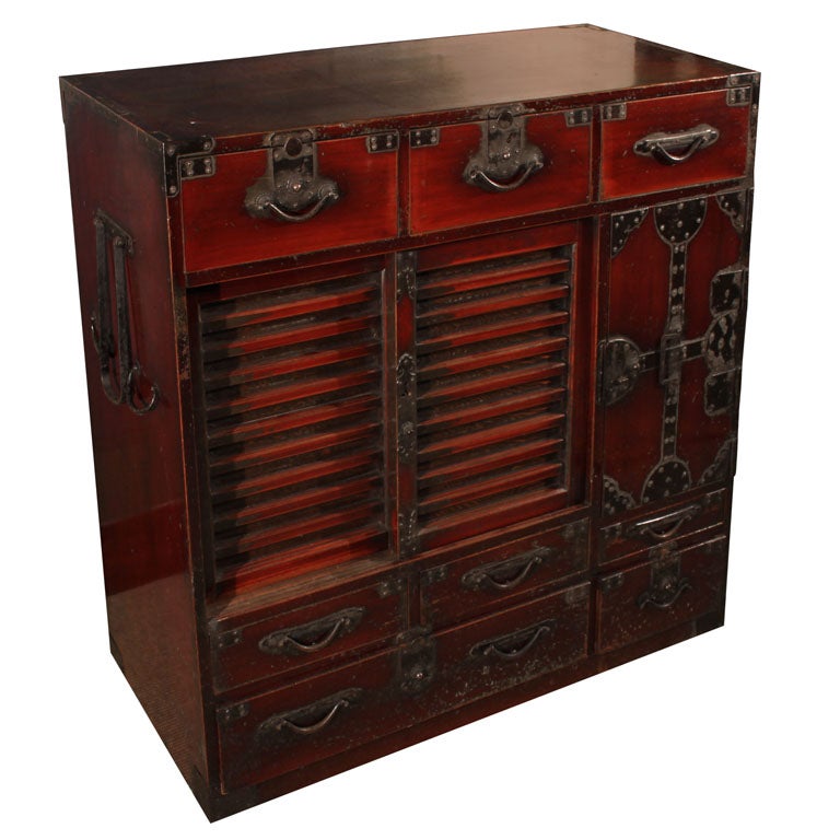 Japanese Shop Chest Choba Tansu For Sale