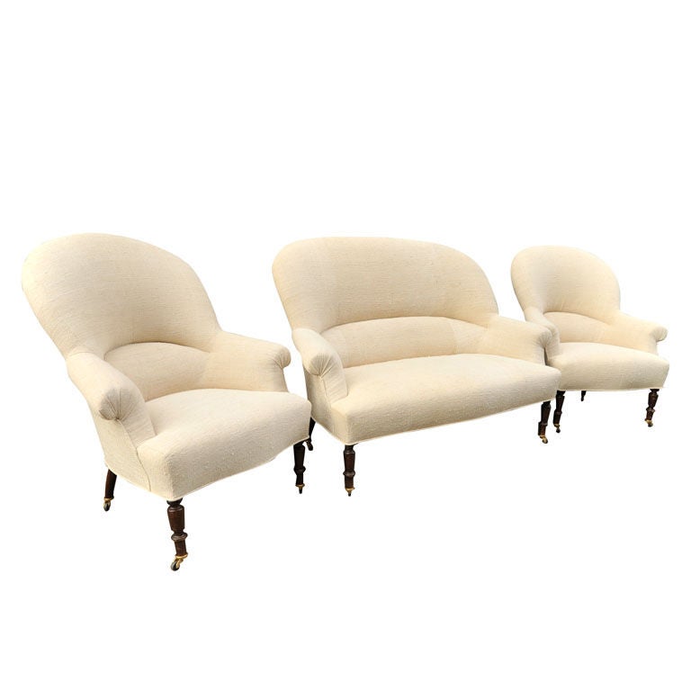 Napoleon III Parlor Settee and Chairs