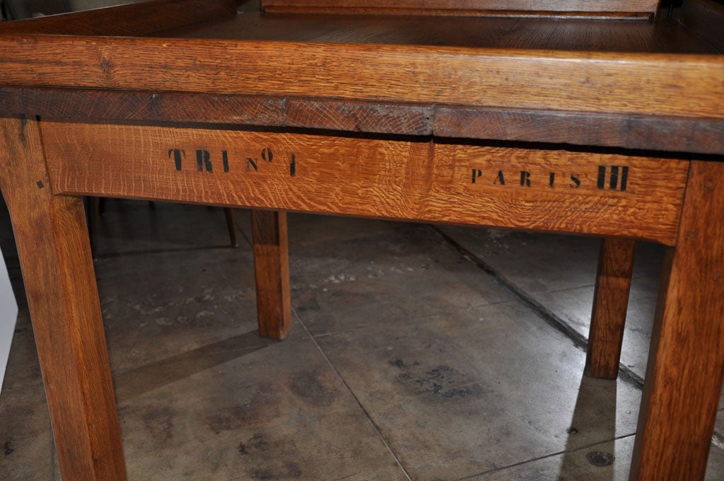 Oak Parisian Mail Sorting Table