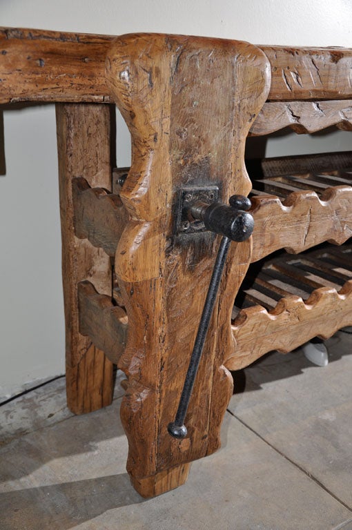 19th Century Work Bench / Wine Rack In Excellent Condition In Los Angeles, CA