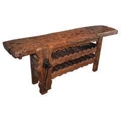 19th Century Work Bench / Wine Rack