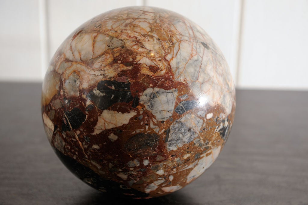 Italian Large Grand Tour Specimen Marble Sphere