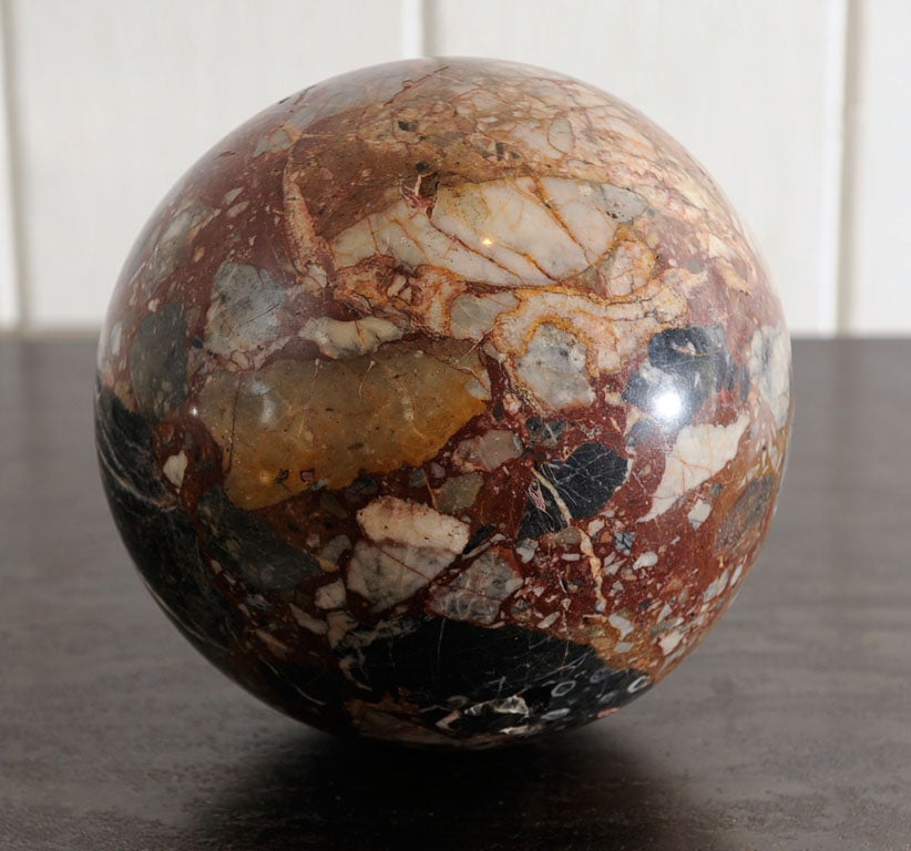 19th Century Large Grand Tour Specimen Marble Sphere