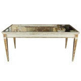 Vintage Mirrored Top Painted Dining - Centre Table attr. Jansen