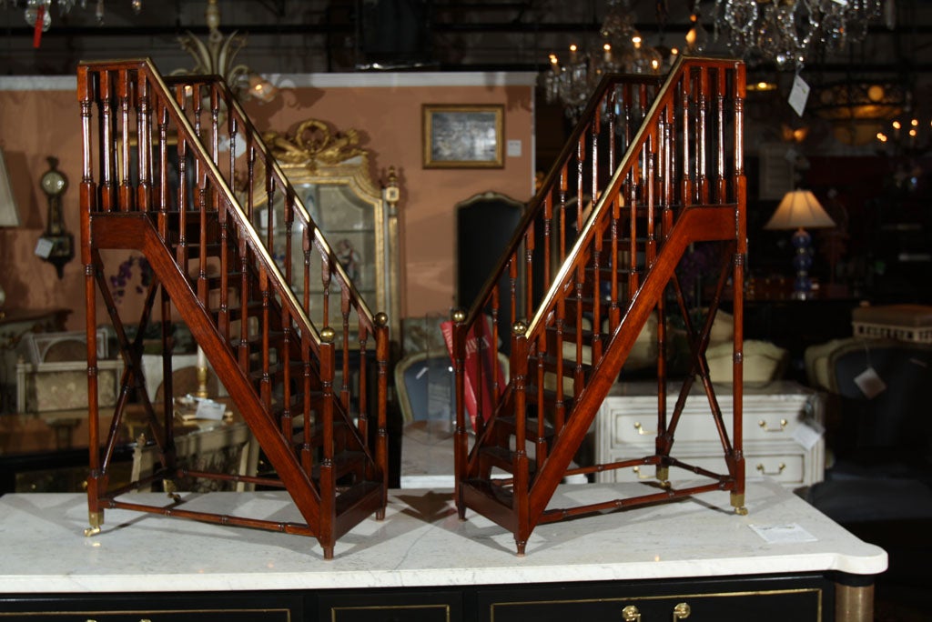 Pair of Library Steps - Plant Stands