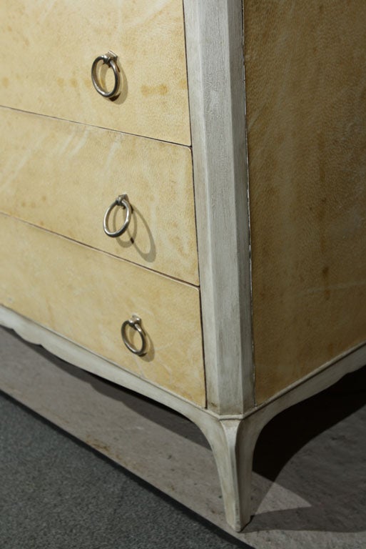 Marble Top Parchment Chest of Drawers 3