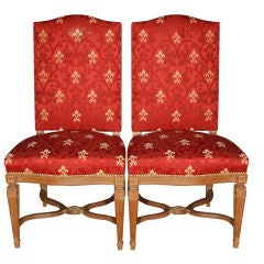 Pair of Stamped Jansen Side Chairs