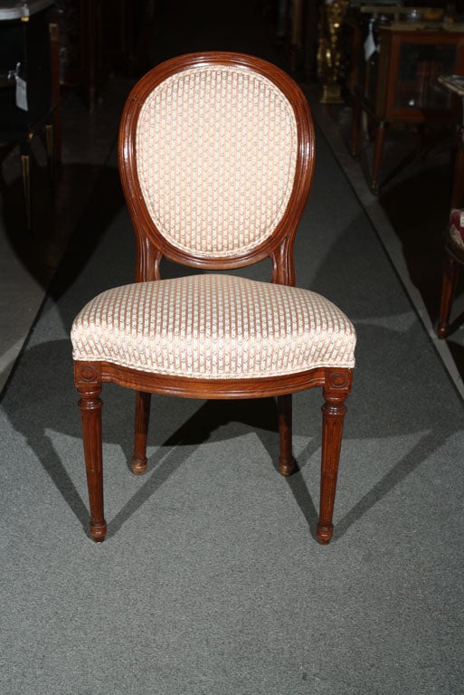 Mid-20th Century Set of Four French Louis XIV Style Dining Chairs