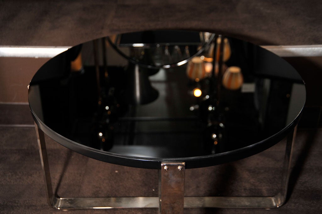 20th Century Art Deco Occasional Table with Chromed Base