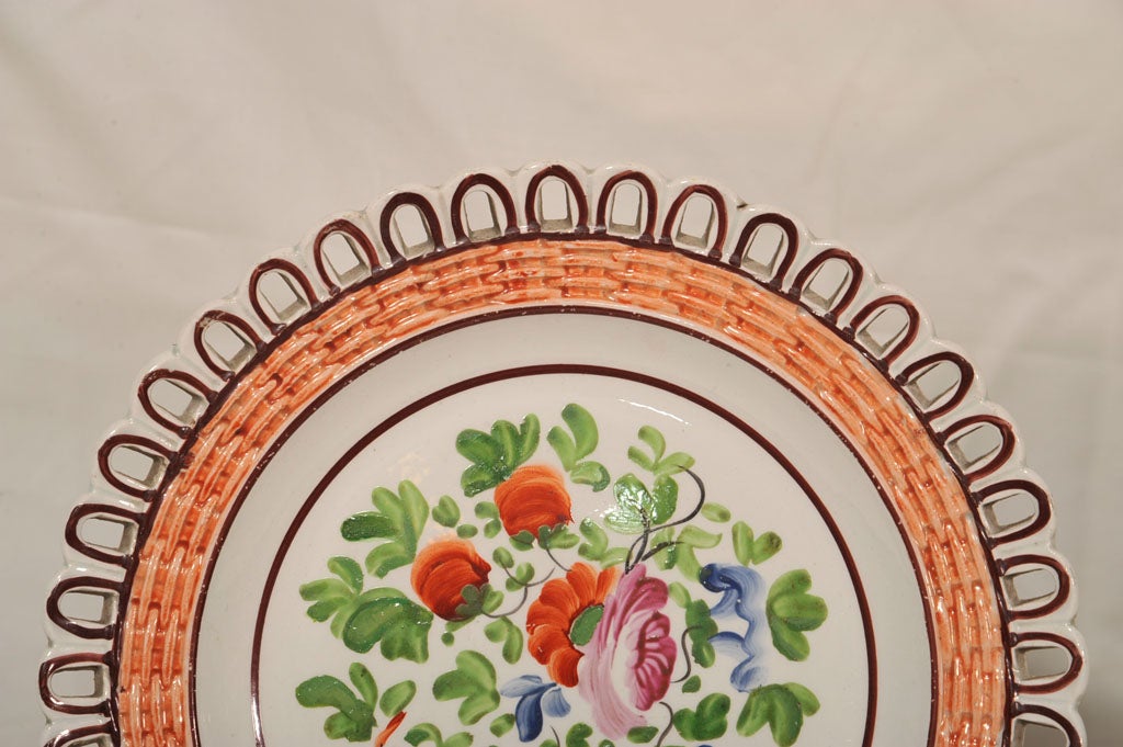 A Pair of English Early 19th Century Arcaded  Dessert Plates