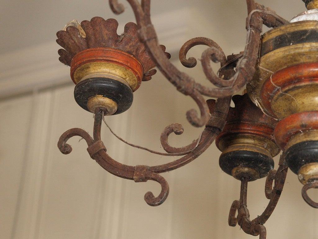 19th Century 9011   A PAIR OF TUSCAN STYLE CHANDELIERS