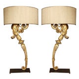 9003  A Pair Of Lamps Made From Architectural Elements