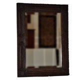 Antique 19THC TRAP ART FRAME W/BEVELED EDGE MIRROR