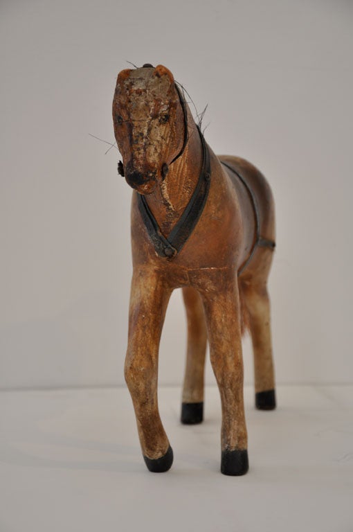 American EARLY 20THC AMISH PLAY TOY HORSE W/ORIGINAL PAINT