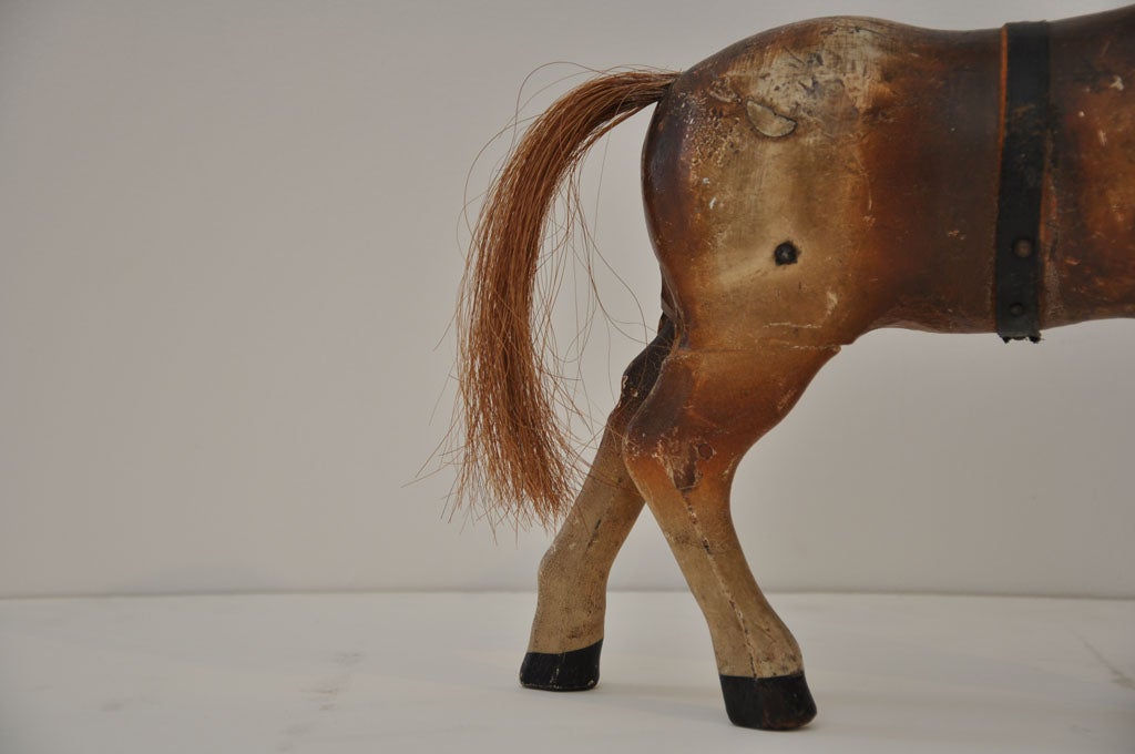 EARLY 20THC AMISH PLAY TOY HORSE W/ORIGINAL PAINT 1