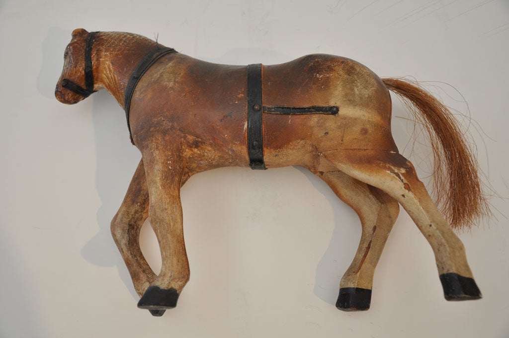 EARLY 20THC AMISH PLAY TOY HORSE W/ORIGINAL PAINT 4