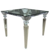 Lucite and Glass Games Table Designed by Donna Parker