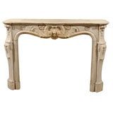 Antique French 19th Century Marble Fireplace from Paris