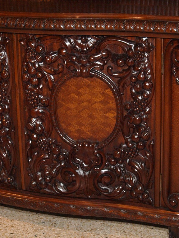 Antique Carved Mahogany Sideboard, circa 1850-1860 1