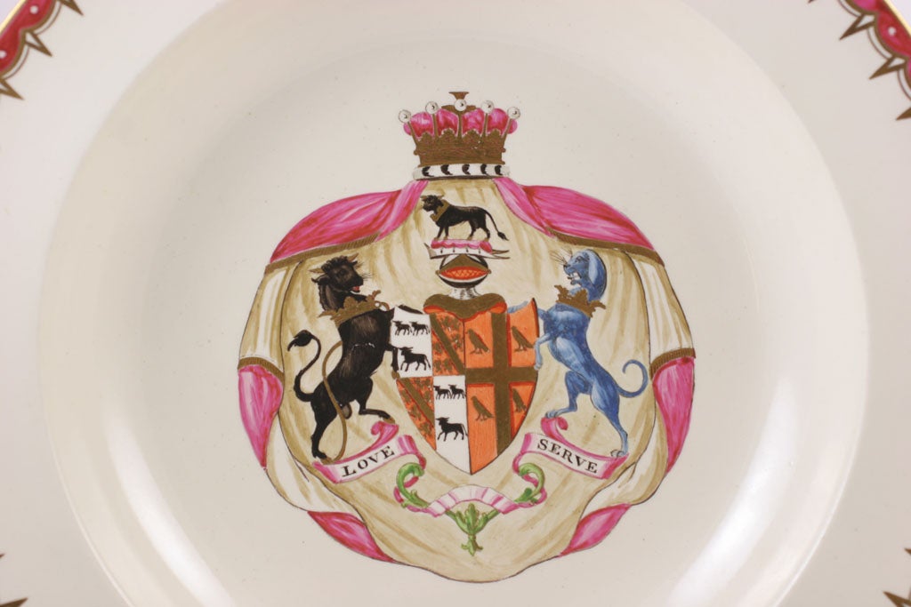 English Wedwood Queen's Ware Armorial Bowl For Sale