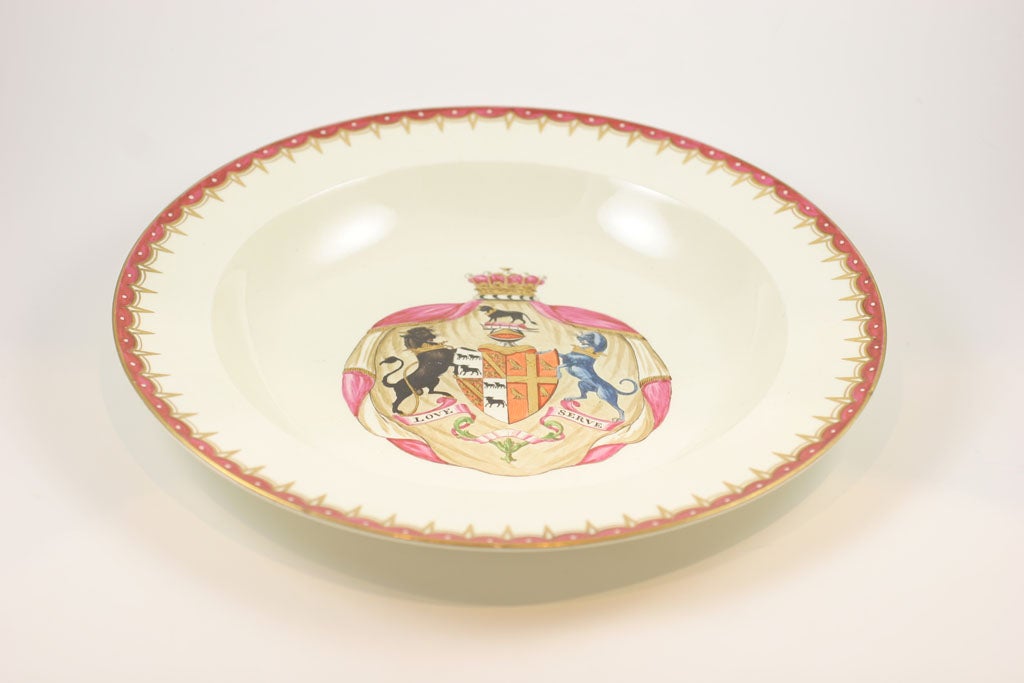 Wedwood Queen's Ware Armorial Bowl For Sale 1