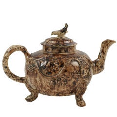 Whieldon School Tortoise Glaze teapot