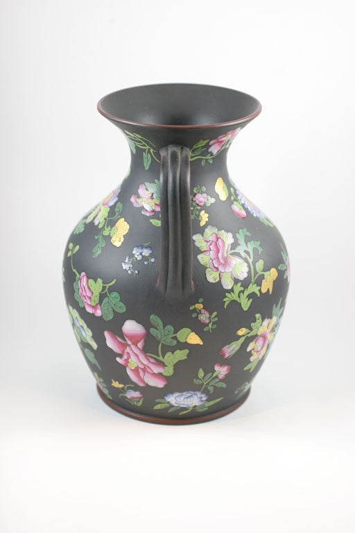 Porcelain Wedgwood Basalt Enameled Portland Vase
