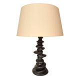 Vintage Black Stack of Swirls Lamp