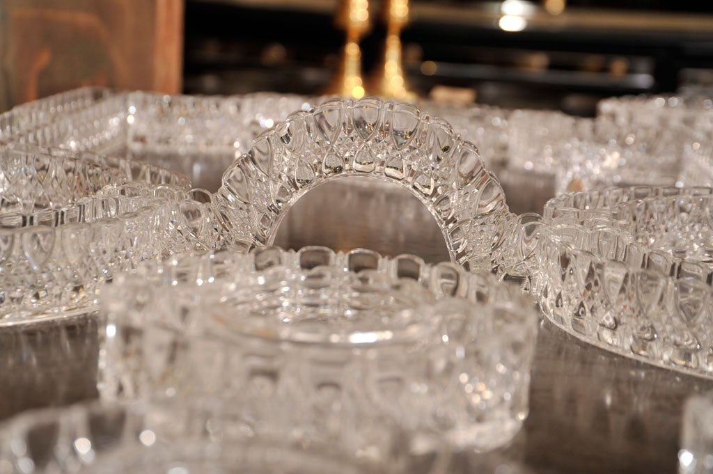 20th Century Elaborate 31 Piece Glass Centerpiece, Val St. Lambert, Belgium
